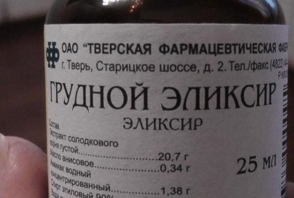 Грудної еліксир від кашлю - інструкція і показання до застосування