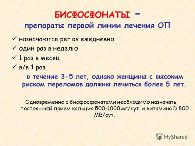 Бісфосфонати для лікування остеопорозу: ефективність, показання, назви препаратів